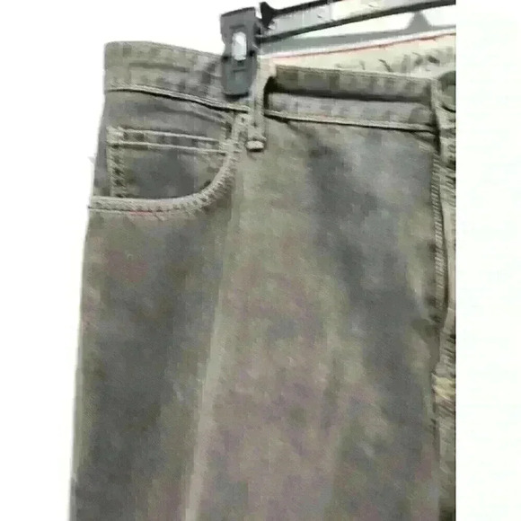 EXC Lands' End Black Traditional Fit Tapered Leg Denim Jeans Men's Size 37x32 - Picture 3 of 11